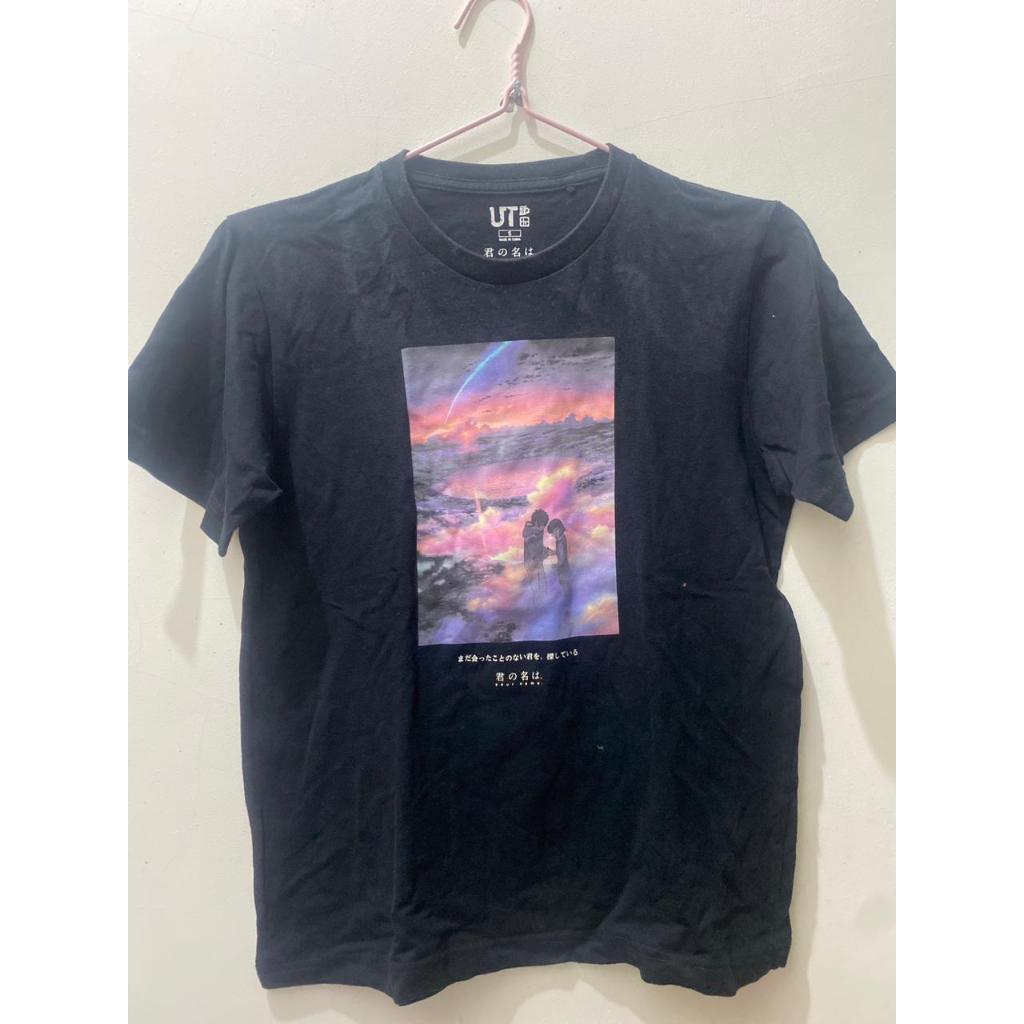 kaos top atasan your name uniqlo UT   Graphic t-shirt x makoto shinkai ukuran S