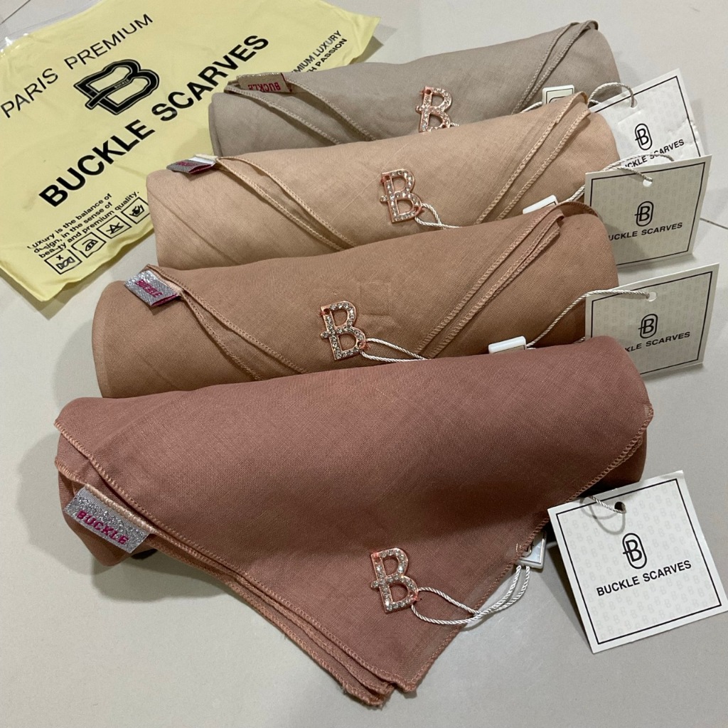 Buckle Scarves Pouch  Hijab Paris Luxury  Kerudung Segiempat Paris  Jilbab Terbaru