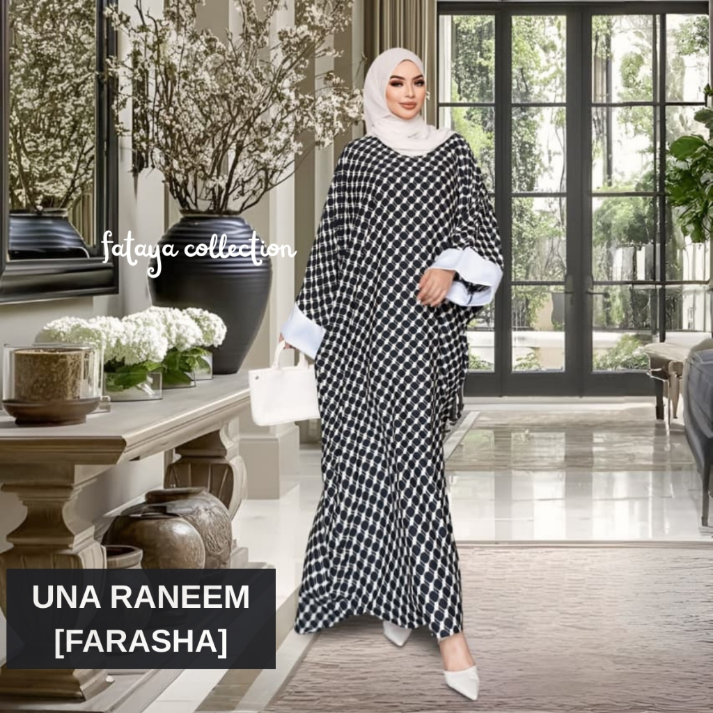 Fataya Collection UNA RANEEM Abaya Farasha - Kain Crepe