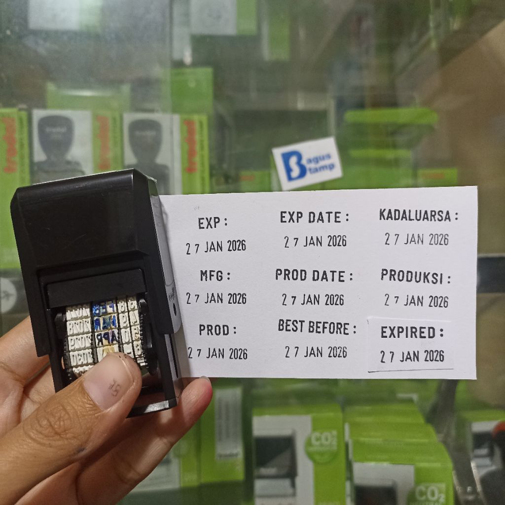 Stempel Expired Date Kemasan Otomatis Tanggal [ Trodat 4850 ] Text Dater Otomatis