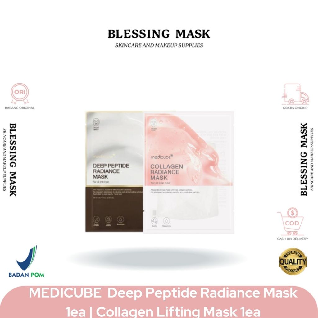 Medicube Deep Peptide Radiance Mask 1ea | Collagen Lifting Mask 1ea | Blessingmask.official