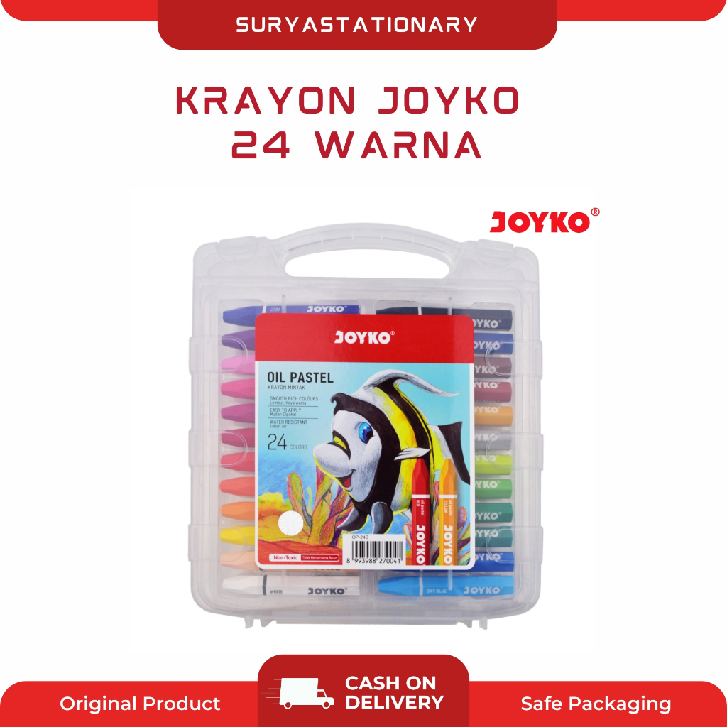 (SET) Crayon Joyko 24 / Krayon Joyko 24 Warna