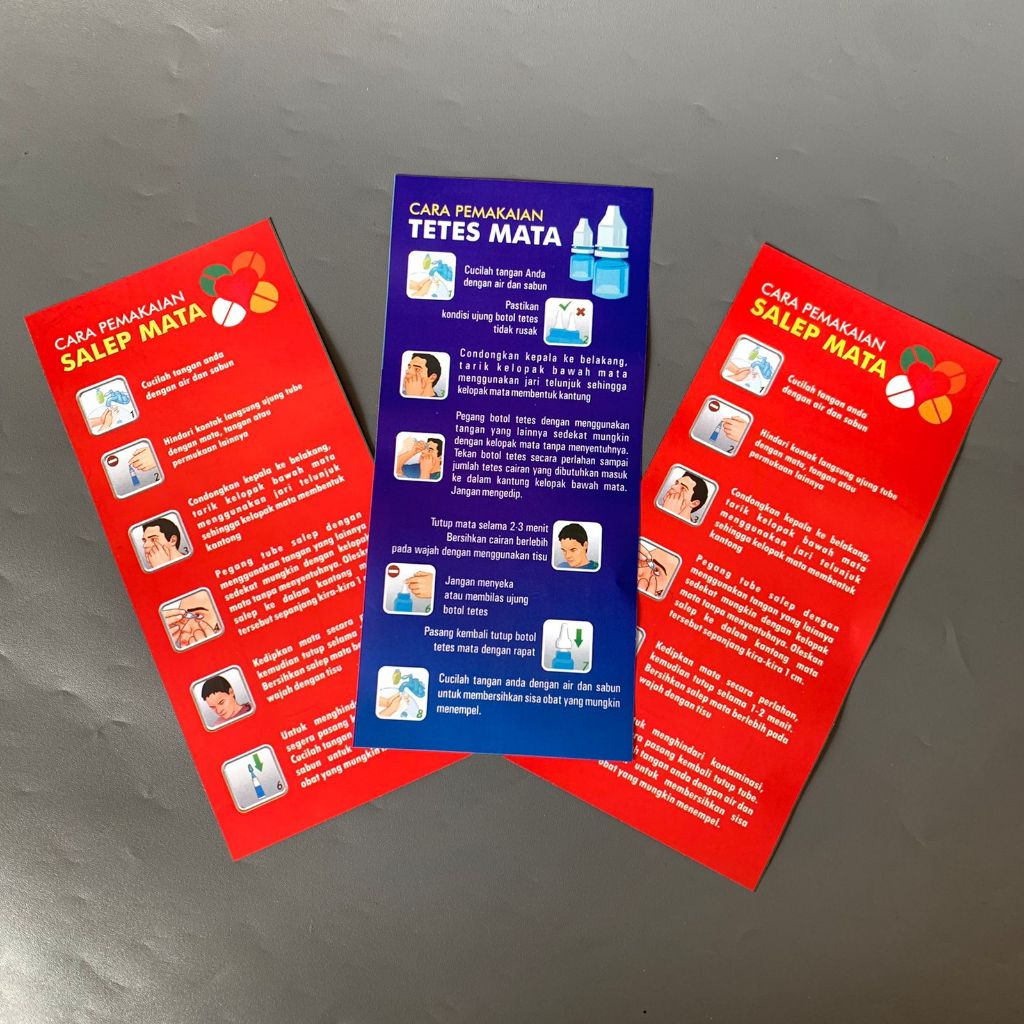 Flyer Cara menggunakan Salep Mata/ cara menggunakan tetes mata/ flyer Kesehatan/ Flyer Farmasi
