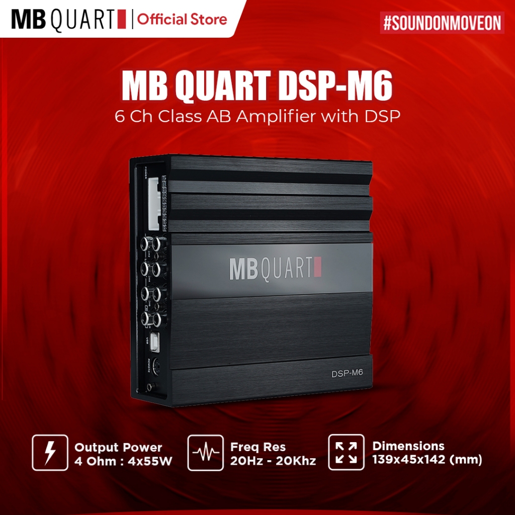 MB Quart DSP-M6 6Ch Class AB Amplifier with DSP