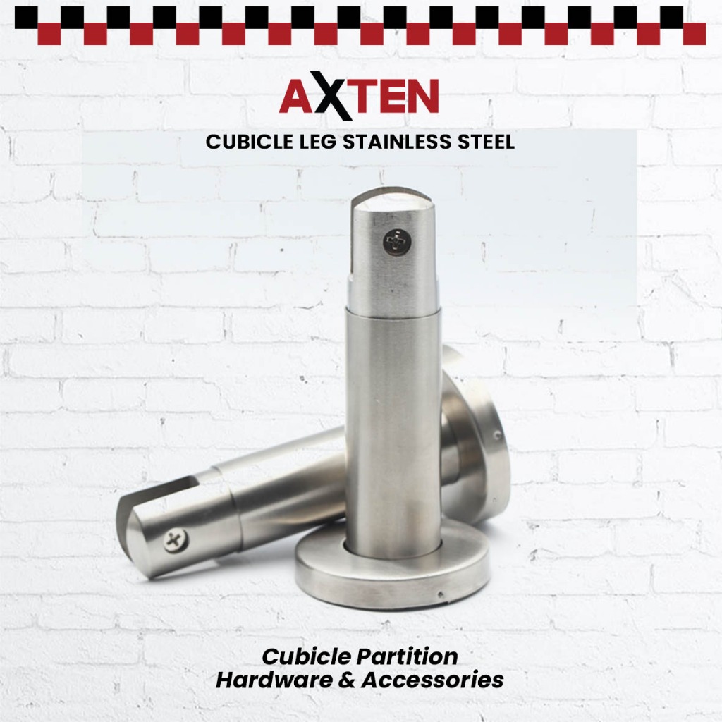 Partisi Toilet Cubicle Leg Stainless Steel Kaki Pedestal 12mm Holder Clamp Kaca HPL Phenolic Taco Br