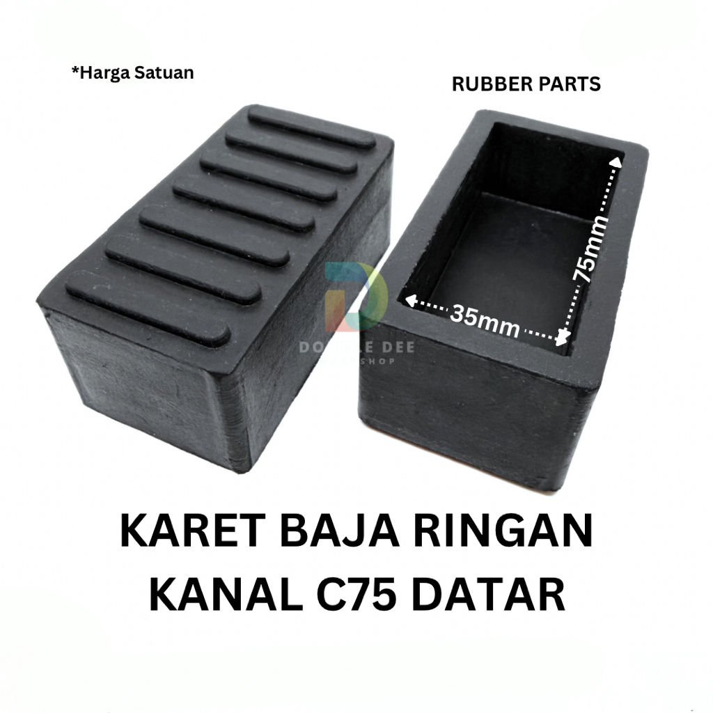 Karet Baja Ringan Kanal C / Karet Kaki Ujung Rak, Kursi, Meja, Tangga dari Baja Ringan Kanal C