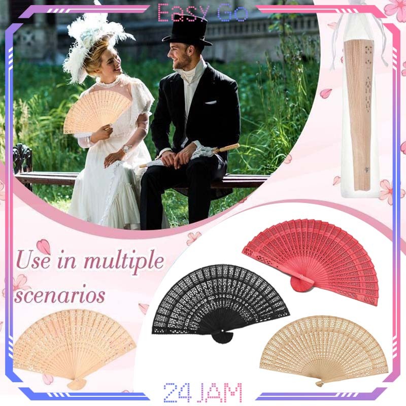 Kipas Lipat Kayu Cendana Kipas Tangan Lipat Kayu Gaya Retro Kipas Kayu Souvenir Kipas Kayu Souvenir 