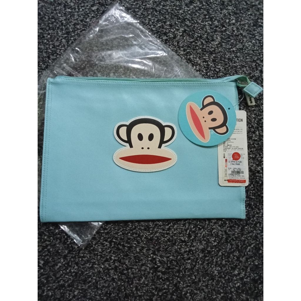 Zipper bag Paul Frank original ukuran A4