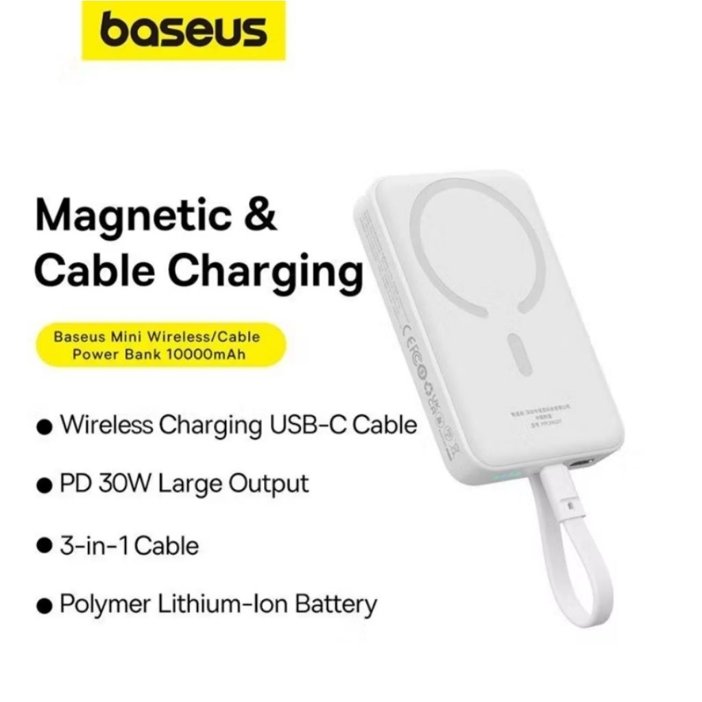 Powerbank Baseus 10.000mah Fast Charging Wireless Qi Magsafe