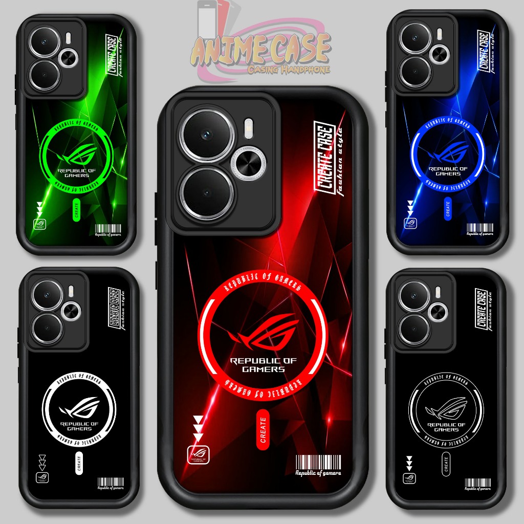 Case REALME 14 5G REALME 14T Motif ( ROG 5 ) Cover Handphone Softcase Glossy Anti Jamur