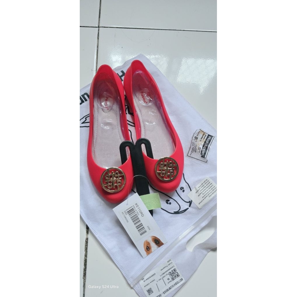 Hush Puppies Emilia, Hush Puppies flat jelly, sepatu wanita, sepatu jelly, sepatu branded