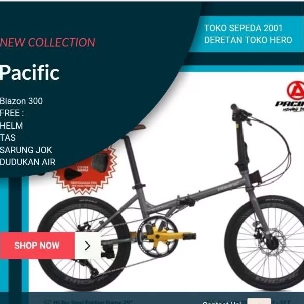 Sepeda Lipat Pacific Blazon 300 UK 20