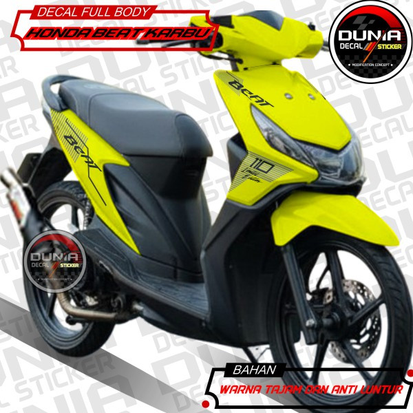HONDA Stiker Decal Motor New Beat karbu Fullbody Motif Simple Keren Decal Stiker Beat Karbu Stiker f