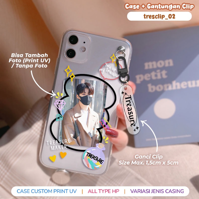 Custom Case Dengan Gantungan Akrilik Clip Casing Design Kpop CORTIS TREASURE ENHYPEN Softcase Clearc