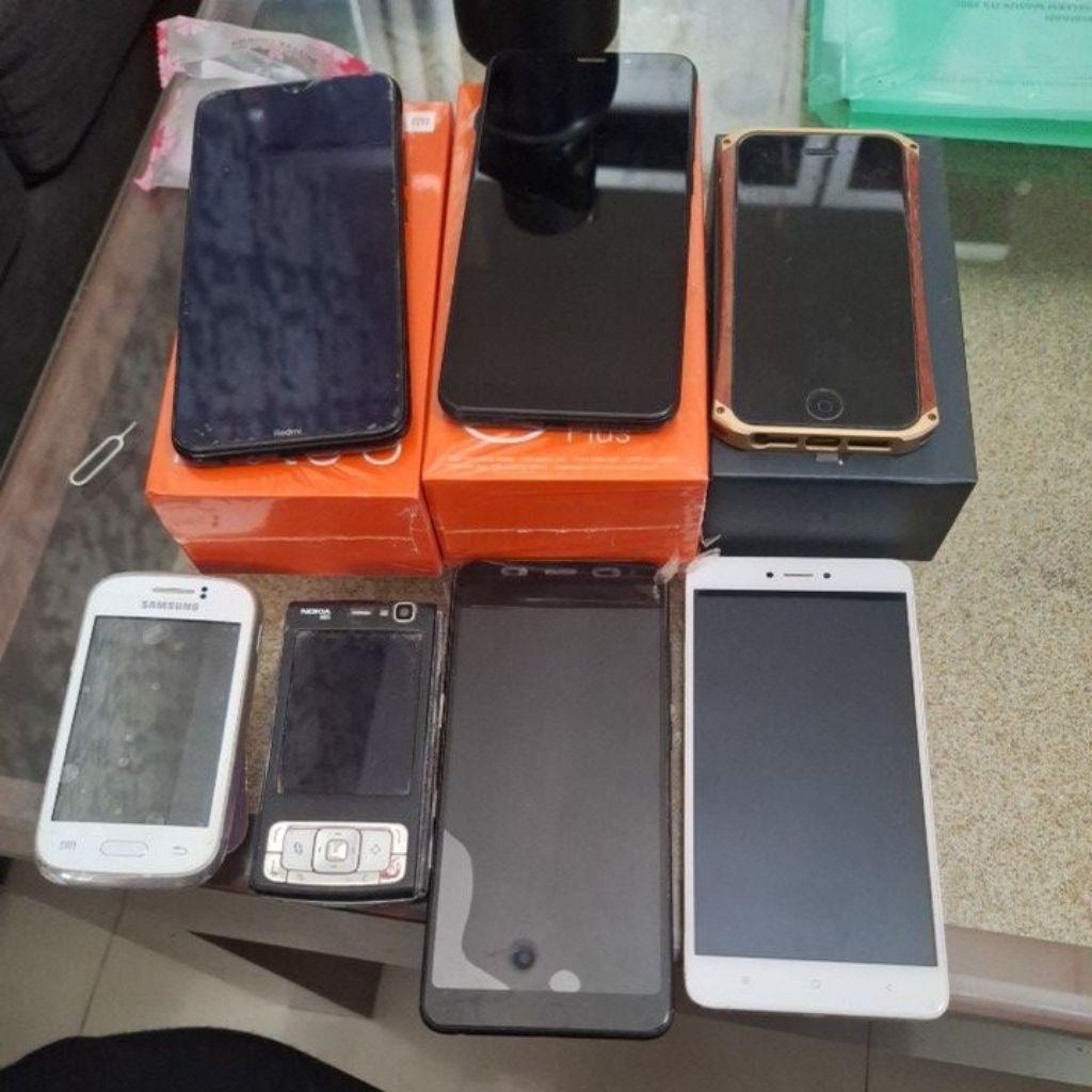 hp second borongan xiaomi note 5, xiaomi 5 plus, iphone 5, nokia n90, dll