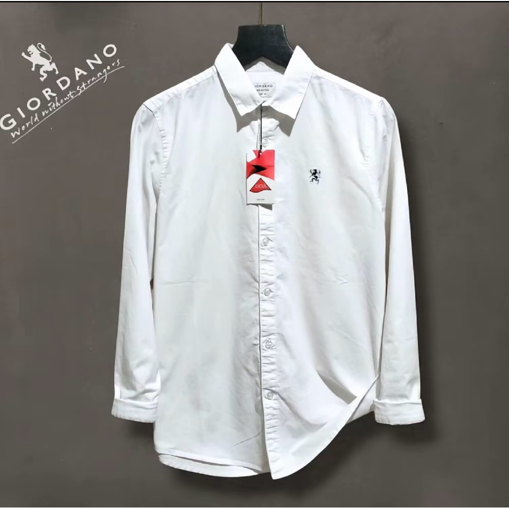 kemeja Giordano lengan panjang/kemeja giordano pria terbaru premium