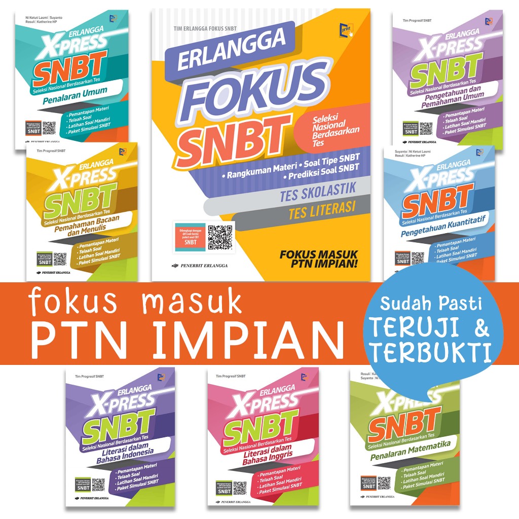 BUKU SNBT ERLANGGA-FOKUS SNBT ERLANGGA-X-PRESS SNBT-ERLANGGA