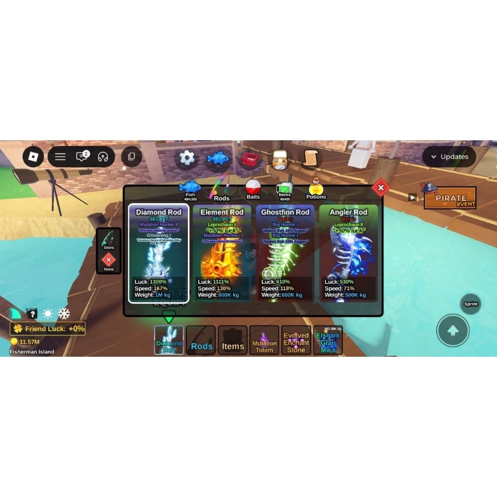 AKUN FISH IT DIAMOND ROD