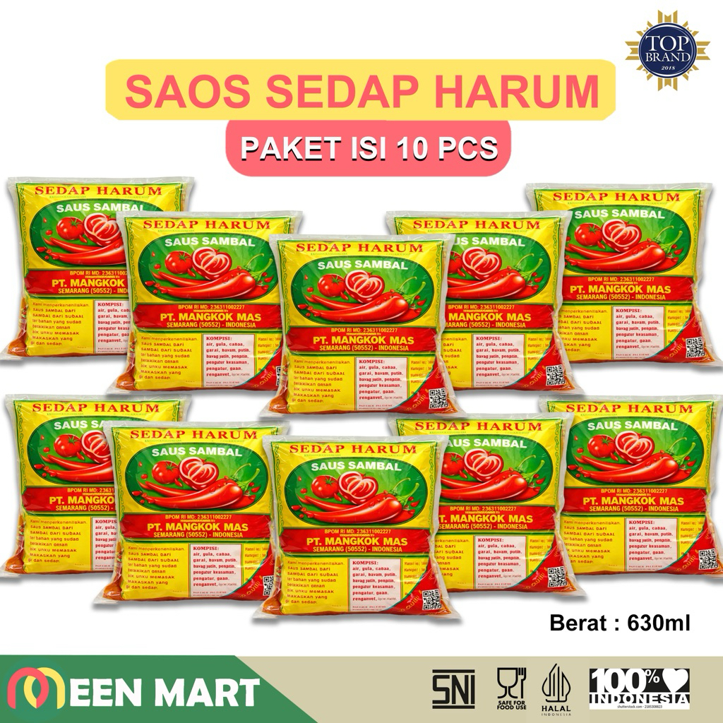 Saos Sedap Harum Pt Mangkok Mas 10Pcs Terbaru Expired 14 juli 2027