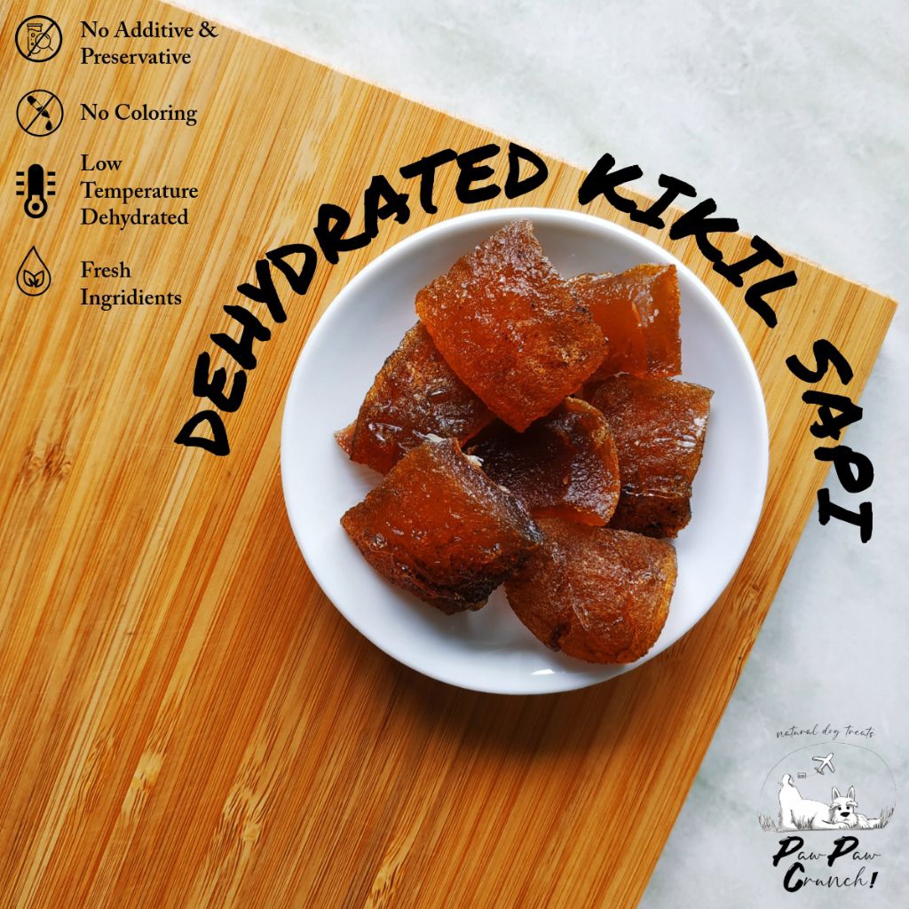 PawPaw Crunch Dehydrated Kikil Sapi / Tunjang Sapi / Dehydrated Treats / Kikil Sapi Kering / Cemilan