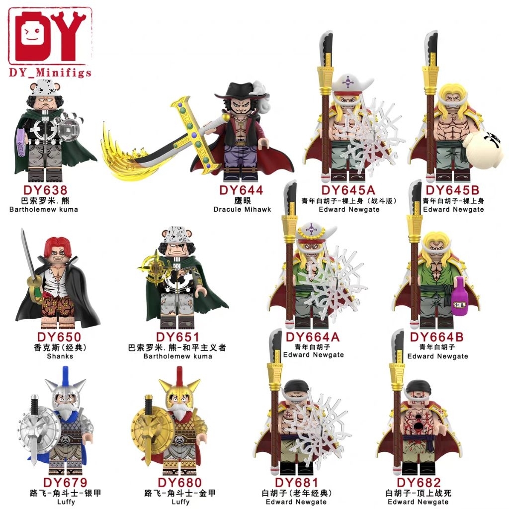 DY Minifigs One Piece Set of 12 Pcs Miniatur Figur Koleksi Unik untuk Penggemar Anime dan Film mihaw