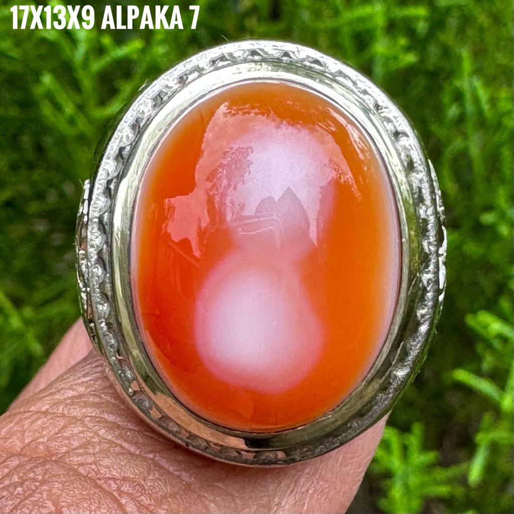 Cincin Batu Akik Natural Angka 8 (Asli Alam)