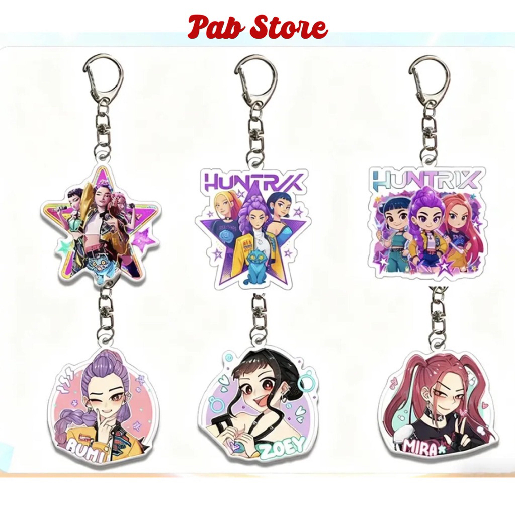 gantungan kunci kpop demon hunter / keychain kpop demon hunter akrilik premium / ganci akrilik kpop 