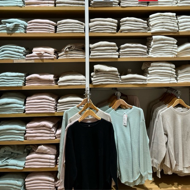 KAOS WAFFLE UNIQLO WANITA ORIGINAL