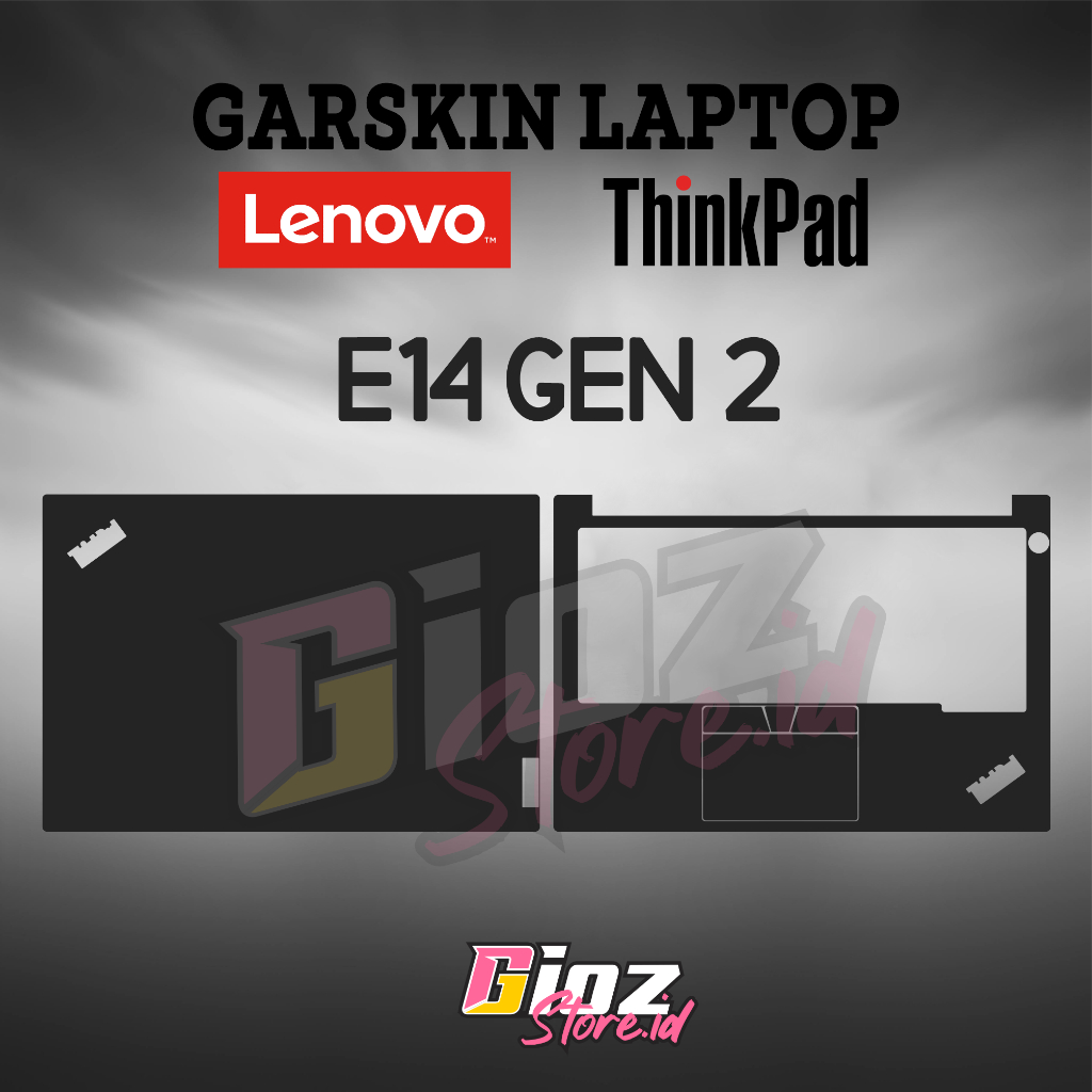 Garskin Laptop E14 gen 2 Lenovo Thinkpad hitam