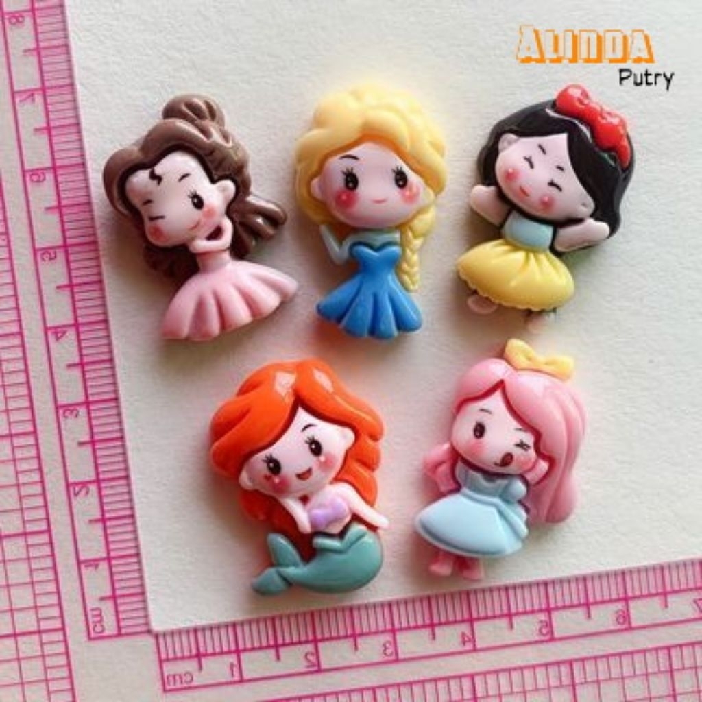 clay resin diy glossy karakter princess clay resin diy glossy inpor grosir