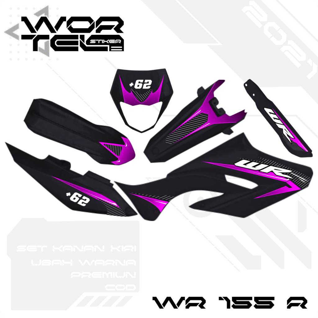Striping WR 155 - Stiker Transparan WR155 Carbon Vol 1 (Sudah Terpotong)