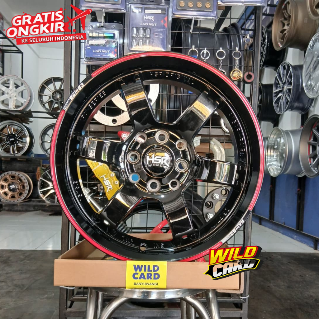 Velg mobil racing HSR Rai-S3 R15 Rata body buat Brio agya avanza jazz vios mobilio sigra dll,