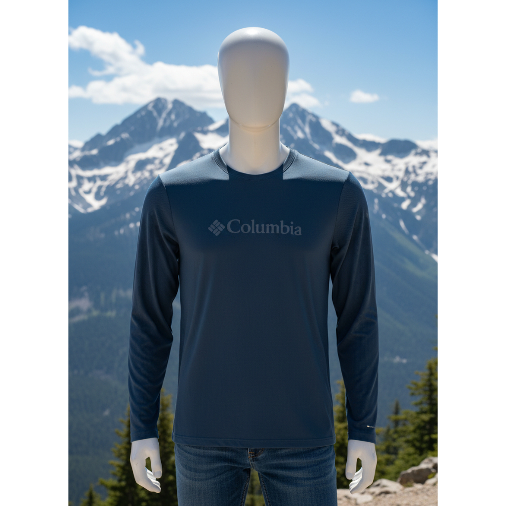 Base Layer Columbia Lengan Panjang Navy – Omni-Wick Quick Dry – Outdoor/Hiking