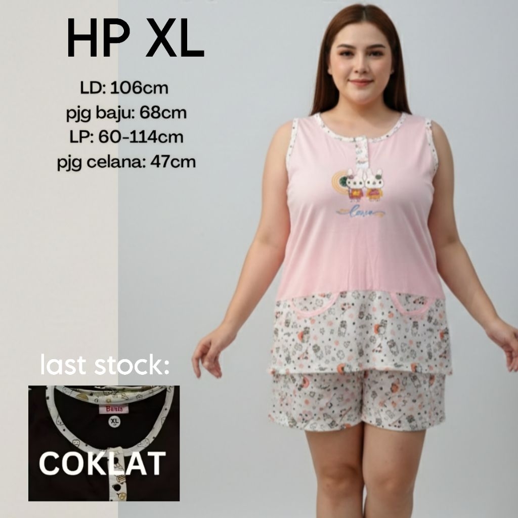 BAJU TIDUR BERIS HP XL baju tidur yukensi bahan kaos (bunny love)