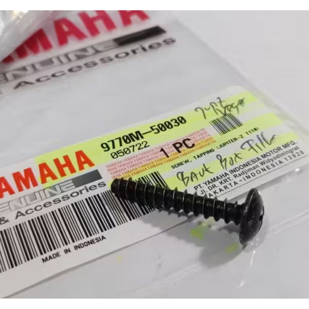 Screw Tapping Baut Tutup Box Filter Udara Jupiter Z Z1 Vega R New Vega ZR Force Original 9770M-50030