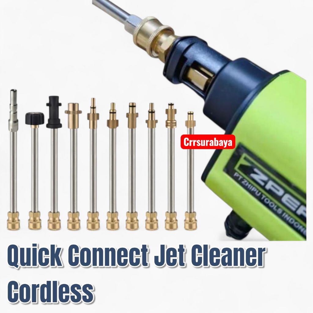 Adapter Jet Washer Cordless | Stick Sambungan Quick Release 1/4 Inch Mesin Portable Cuci Mobil Motor