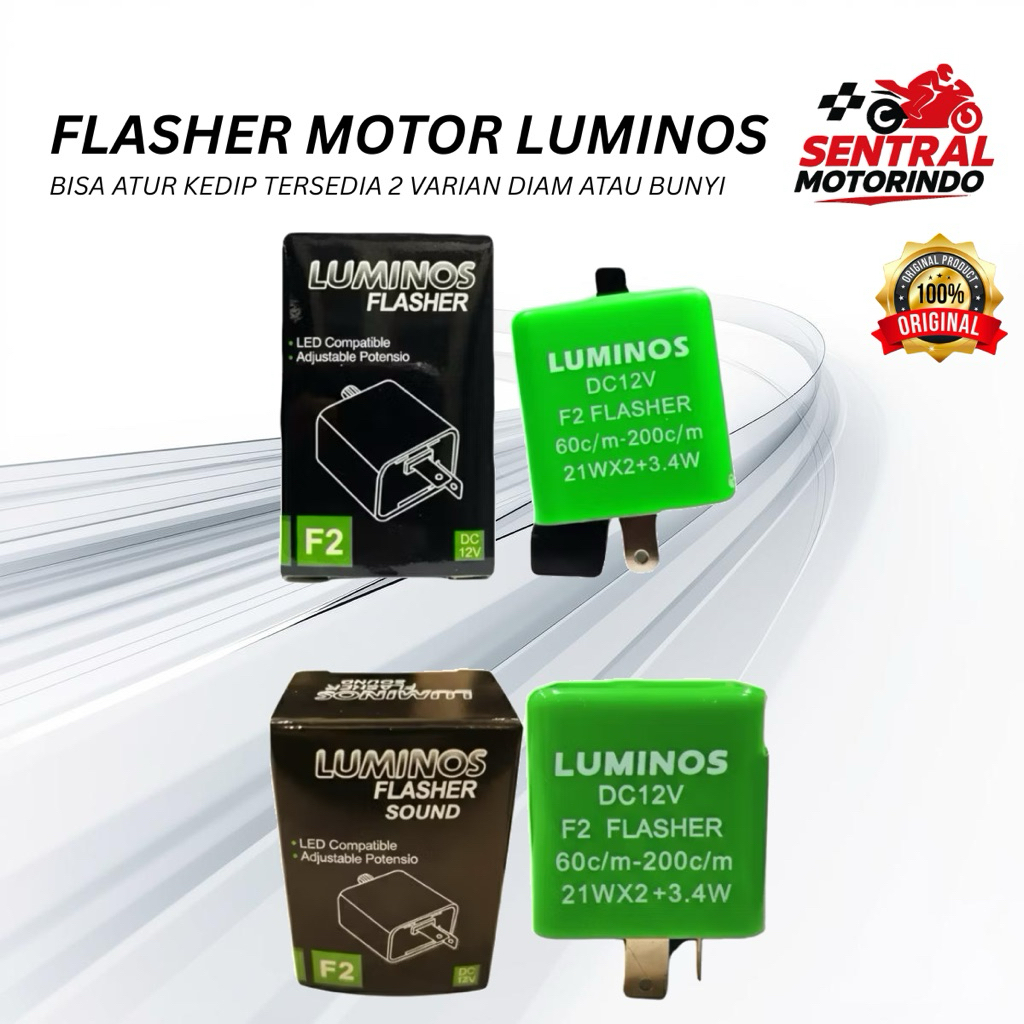 Flasher Motor LED LUMINOS 12V Atur Kedip Sein Mode Bunyi dan Silent Universal Original