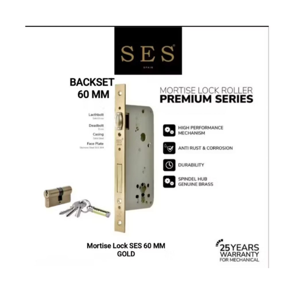 Body Pelor SES Silver / Body Kunci pelor SES SS