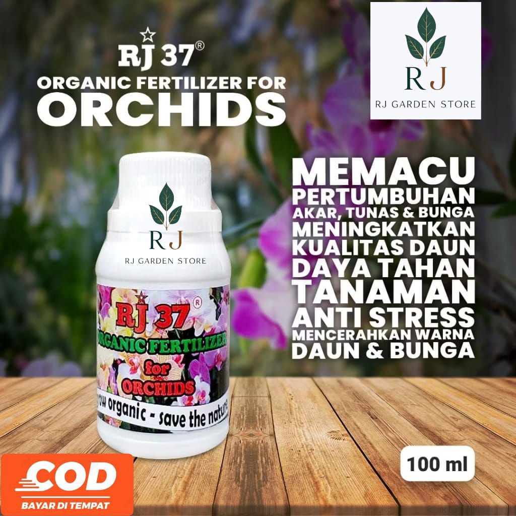 Pupuk Hormon Khusus Anggrek Organik Cair Booster Cepat Berbunga RJ 37 ORCHIDS NUTRITION 100ML