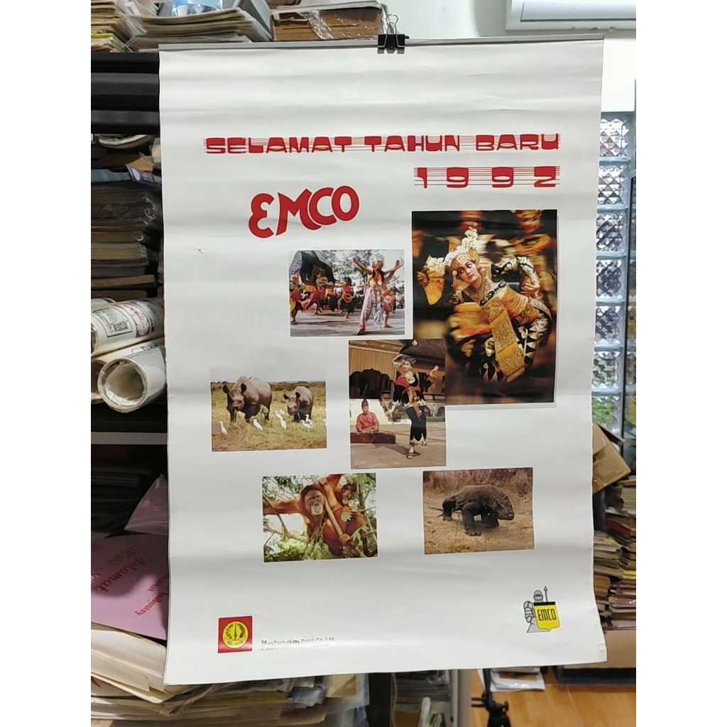 KALENDER LAMA KALENDER JADUL KALENDER TAHUN 1992 EMCO