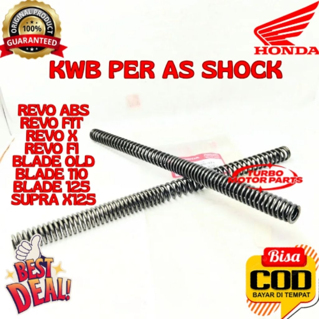 PER AS SHOCK SEPASANG ORIGINAL HONDA KODE KWB PER AS SHOCK REVO ABS, PER AS SHOCK REVO FIT, PER AS S