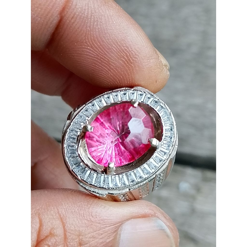 natural pink topaz+memo