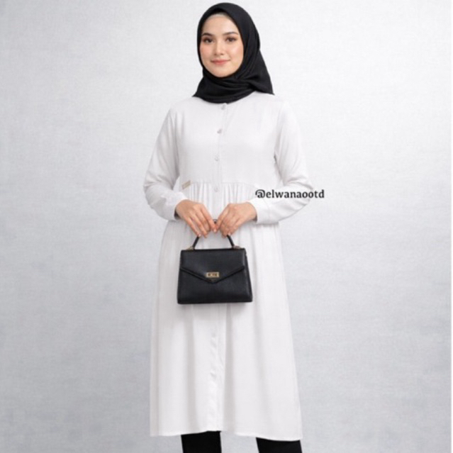 ATASAN TUNIK WANITA BAHAN RAYON TWILL PREMIUM LENGAN PANJANG