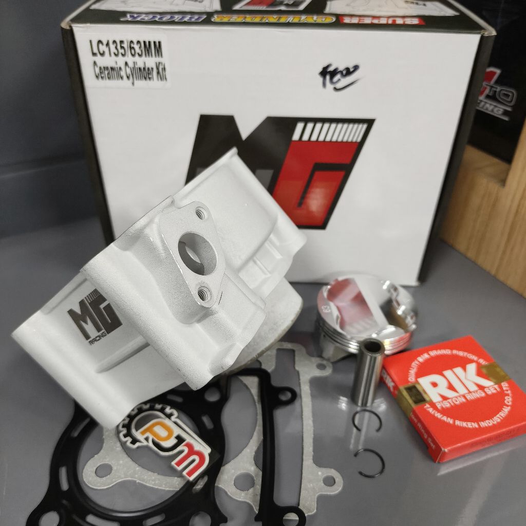 BLOK SEHER CYLINDER BLOK JUPITER MX VIXION LAMA MX KING 63MM KERAMIK MG RACING