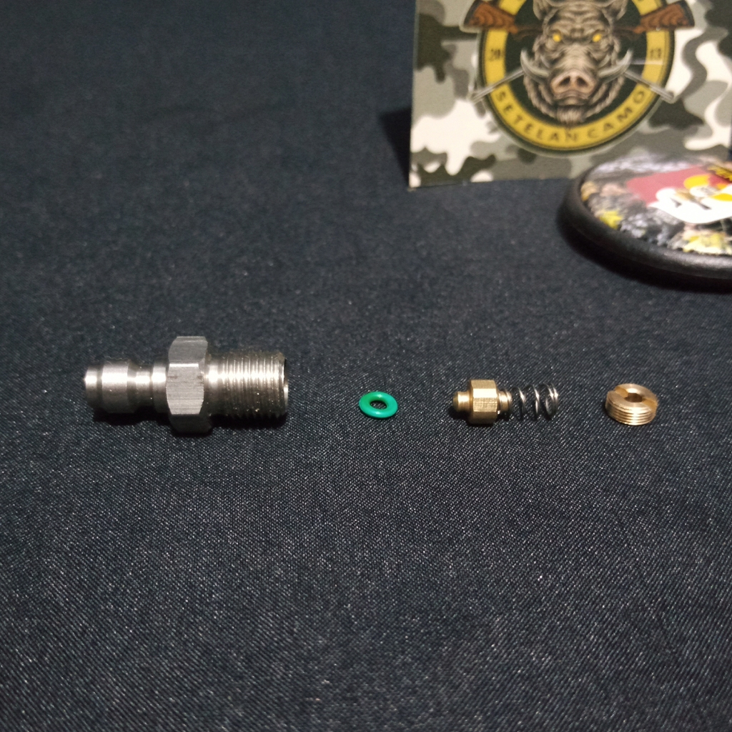 MINI KUPLER JANTAN STAINLESS IMPOR MODEL DRAT LUAR TERMASUK PENTIL (SC2158)