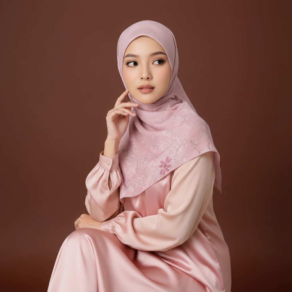 hijab zoya segi empat motif