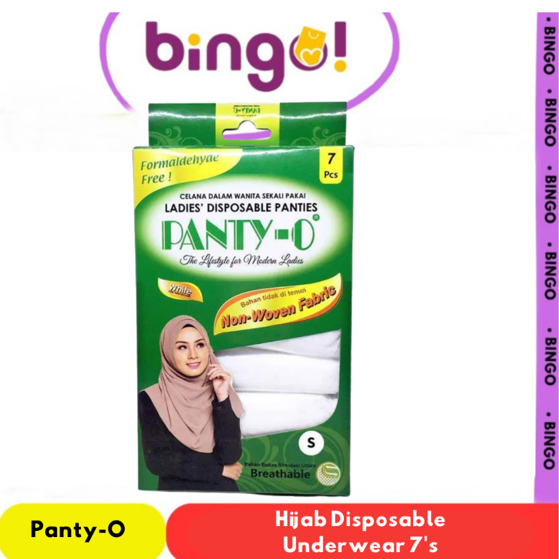 Panty-O Disposable Underwear Edisi Muslimah 7's untuk Umroh Celana Dalam Sekali Pakai