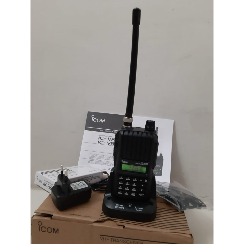 RADIO HT ICOM V80 FREKUENSI VHF KONDISI BARU
