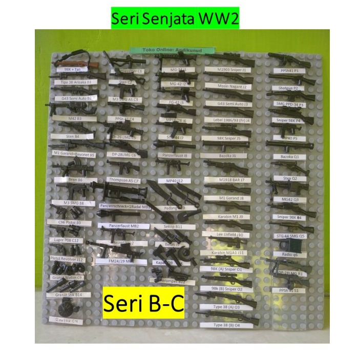 Mainan rakit edukatif sejarah Perang Dunia WW2 Kar98