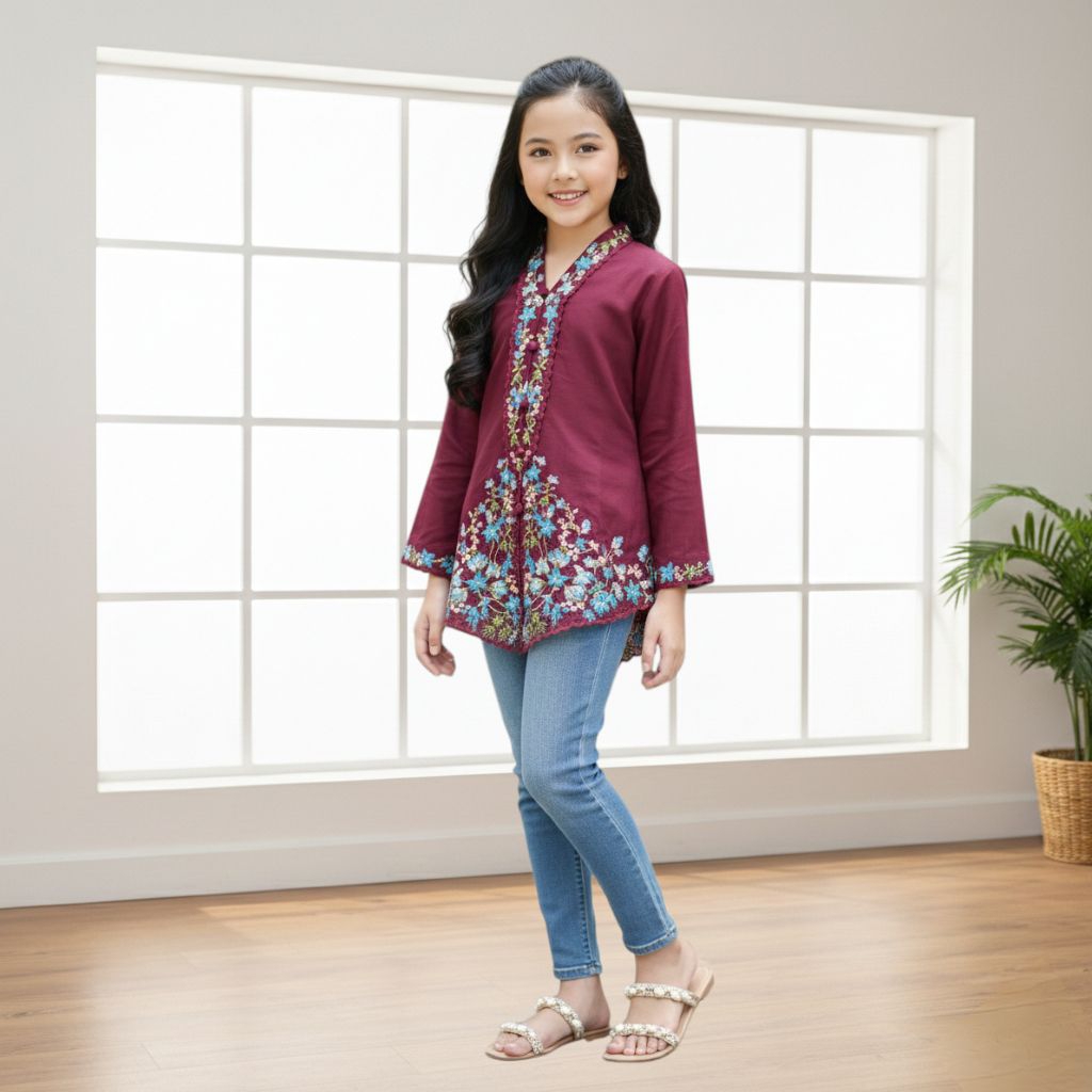 {Toko.Sky} Kebaya Anak Encim/Kebaya Anak Perempuan Bordir/Kebaya Encim Kids
